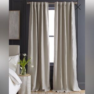108” Cream Quince European Linen Room Darkening Curtain 48x108